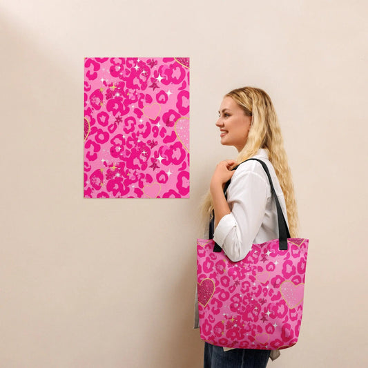 All-Over Print Tote Bag - Stylish Reusable Shopping Tote PrettyMyiekTingz