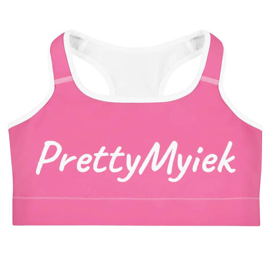 PrettyMyiek Pink Sports Bra - High Support Workout Bra PrettyMyiekTingz