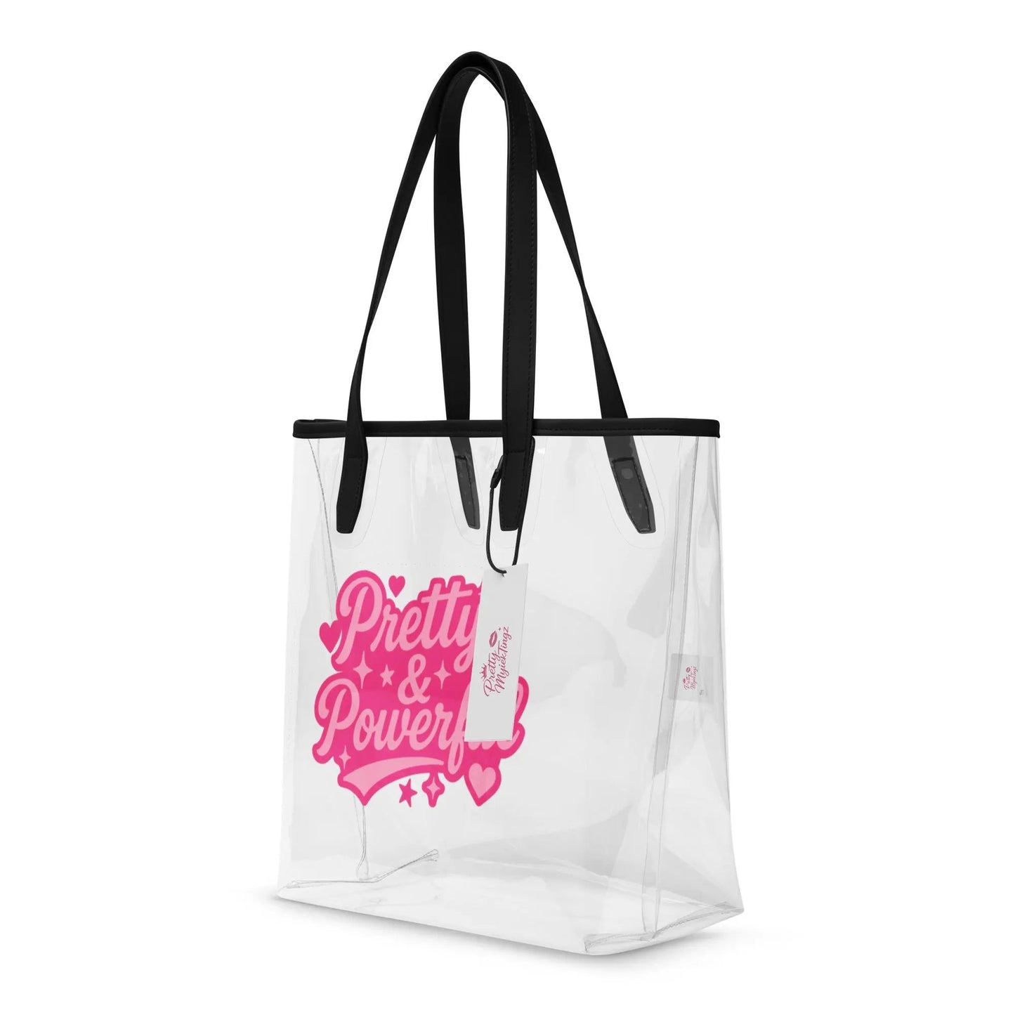 Pretty & Powerful Clear Tote Bag - Stadium Approved | PrettyMyiek PrettyMyiekTingz