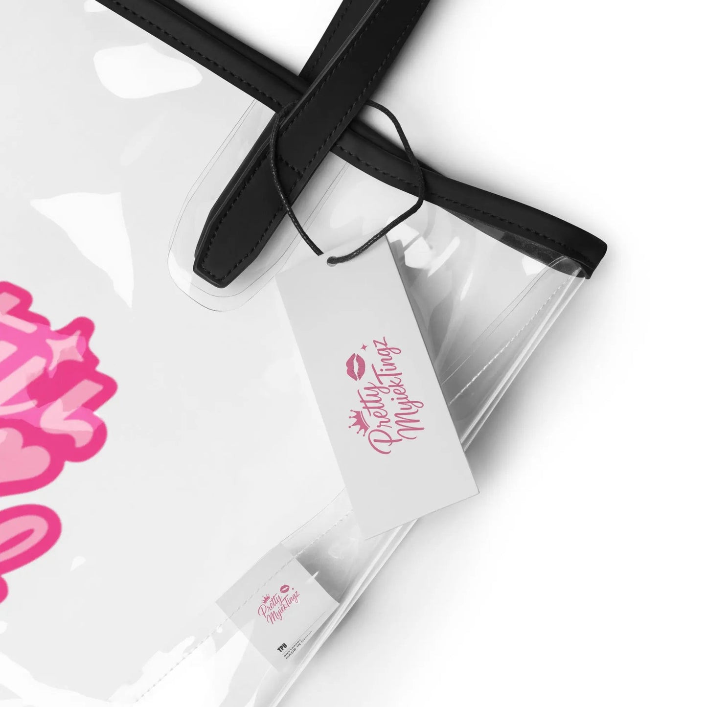 Pretty & Powerful Clear Tote Bag - Stadium Approved | PrettyMyiek PrettyMyiekTingz