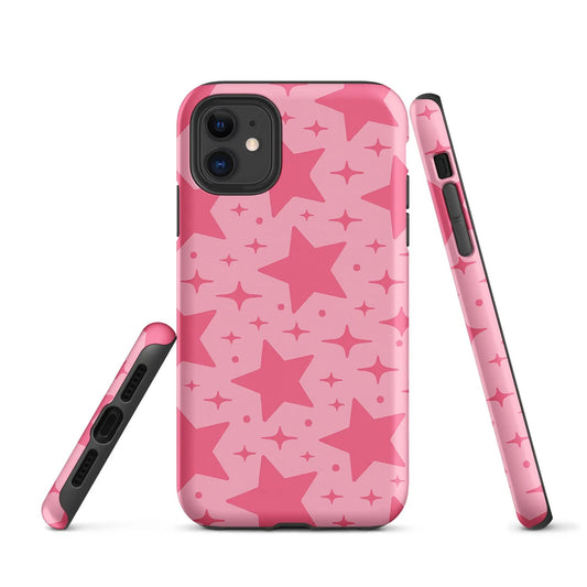 Hot Pink Star Tough iPhone Case- PrettyMyiekTingz PrettyMyiekTingz